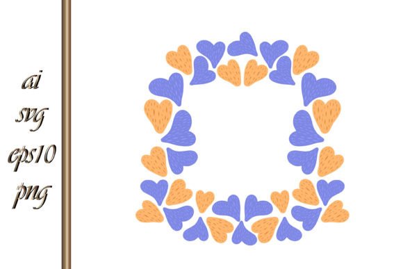 Download Boho Heart Frame Vector Illustration - Boho heart Collection