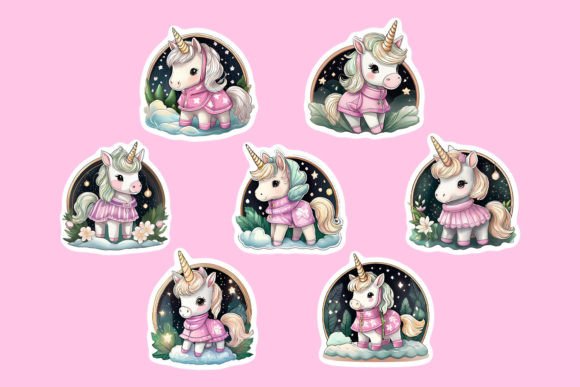 Download Unicorn Stickers PNG Graphic - Unicorn stickers Collection