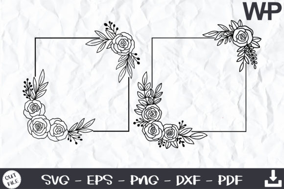 Download Floral Frame , Square Floral Frame SVG - Floral frame svg Collection