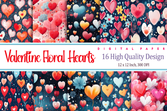 Download Valentine Hearts and Flowers - Hearts Collection