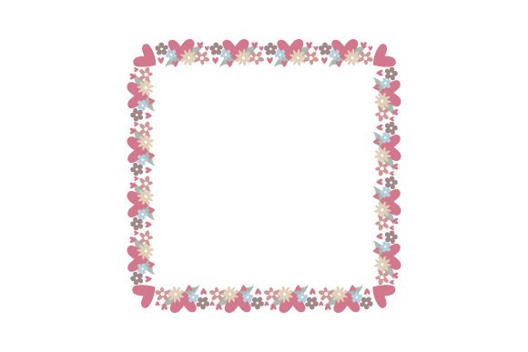 Download Hearts and Flowers Border - Hearts Collection